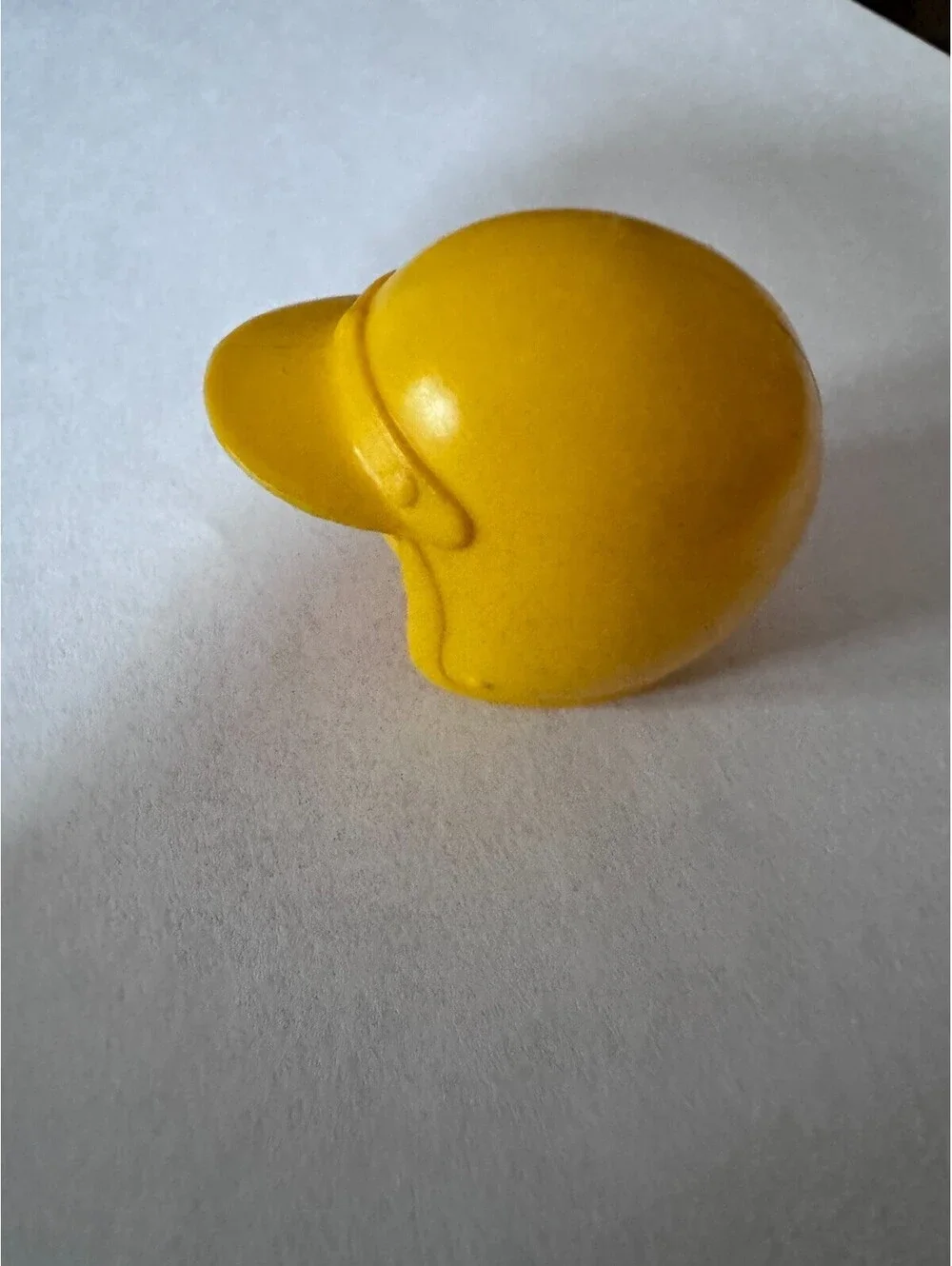 Vintage Mattel 1970s Big Jim Yellow Motocross Motorcycle Helmet MADE IN USA